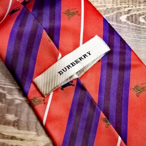 Burberry Tie, 100% Silk, Made in Italy - Picture 5 of 8